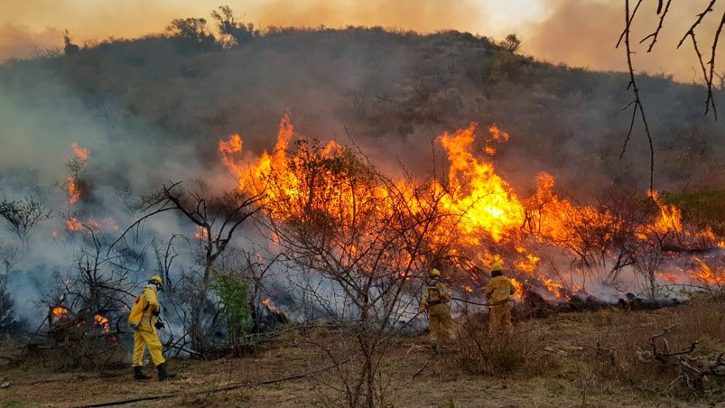 Incendios en Córdoba: sin descanso, bomberos luchan contra varios focos activos