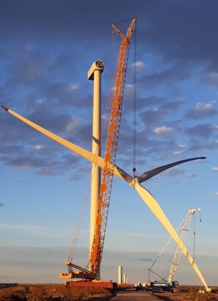 El Parque Eólico Vientos Los Hércules comenzará a generar energía eléctrica en febrero