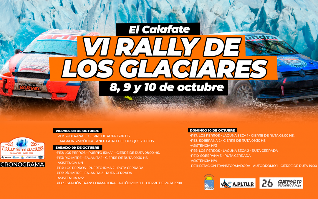 Cuenta regresiva para el 6° Rally de los Glaciares y más eventos en El Calafate