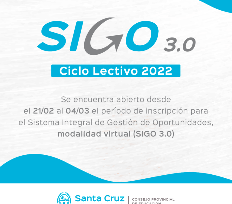 Finalizá estudios!: Se encuentra abierta la inscripción al “SIGO 3.0”