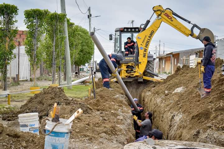 El Municipio concretó la obra de cloacas en el Barrio Néstor Kirchner