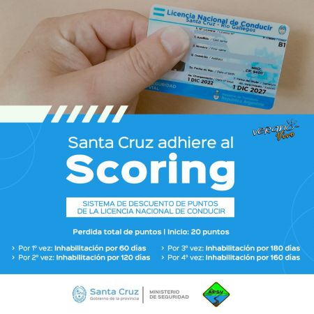 Scoring en Santa Cruz: por conducir alcoholizado y darse a la fuga, quedó inhabilitado