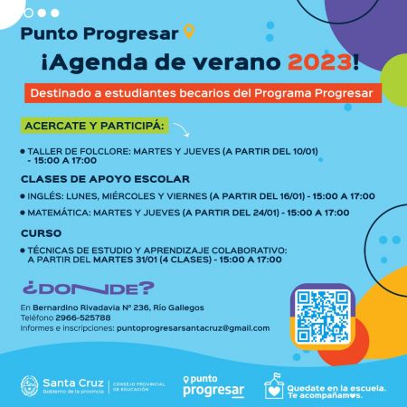 Escuelas de Verano” en la sede del Punto Progresar Río Gallegos