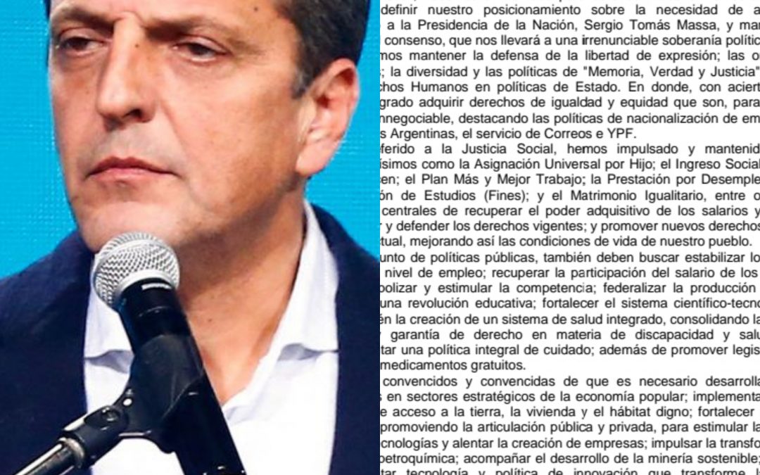 Legisladoras y legisladores de Santa Cruz apoyaron la candidatura de Sergio Massa