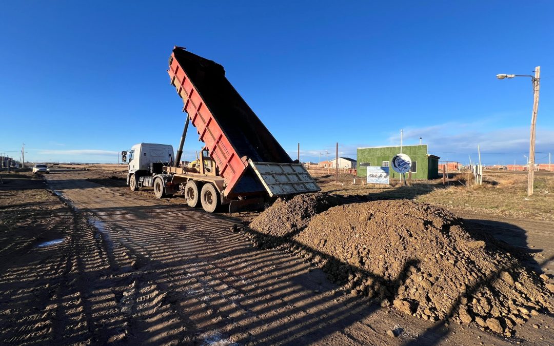 Importante despliegue de motoniveladoras