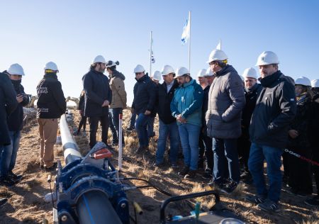 Claudio Vidal inaugurará la obra del acueducto que mejorará el servicio de agua a los vecinos de Caleta Olivia