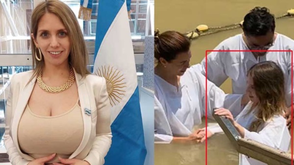 Legisladora libertaria viajó a Medio Oriente para bautizarse en el Río Jordán