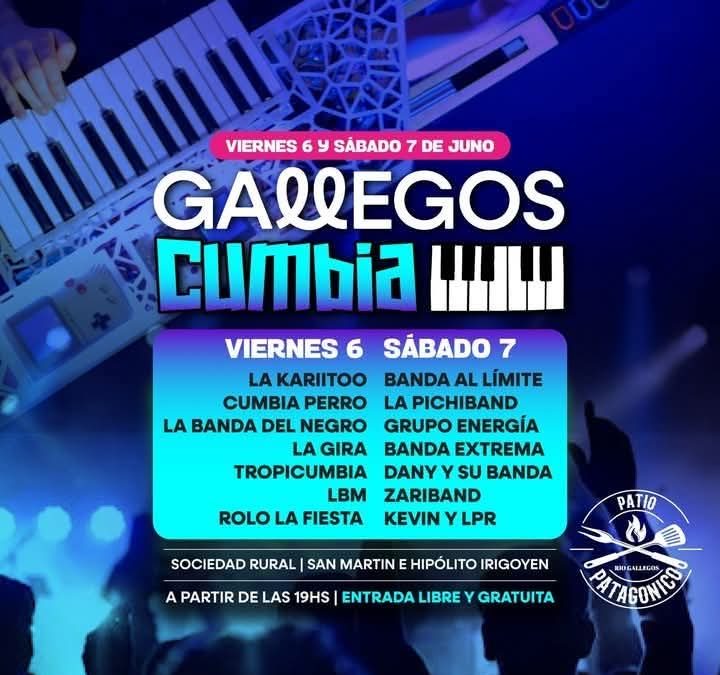 Se viene una nueva edición de Gallegos Cumbia: dos noches a pura música en Río Gallegos