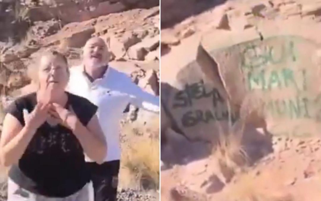 INDIGNANTE: Turistas vandalizaron piedras del dique Potrerillos y fueron escrachados