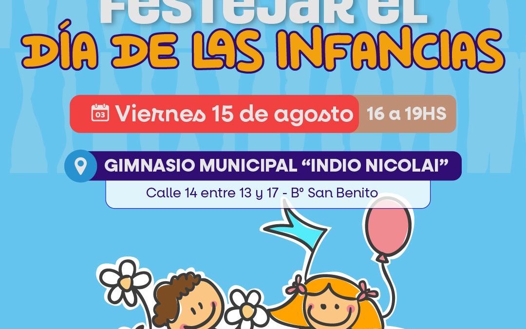 Con un gran festejo, el Municipio celebrará el Día de las Infancias en el barrio San Benito con juegos, diversión y regalos para los niños y niñas