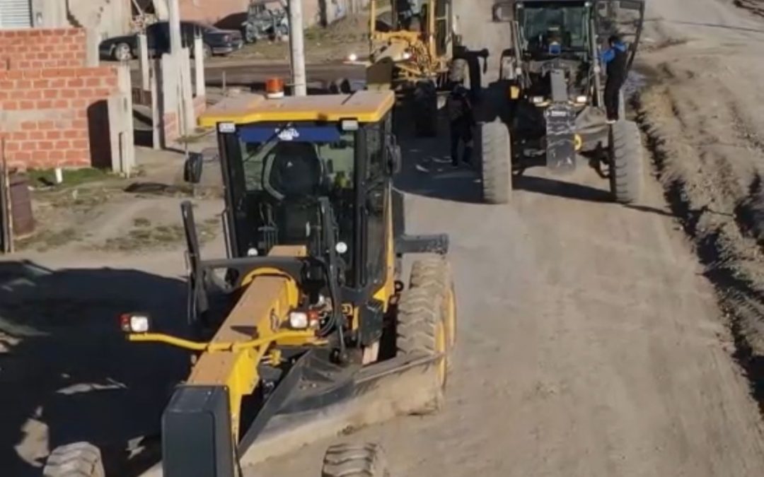 La Municipalidad de Río Gallegos realiza mantenimiento de calles en el Barrio Bicentenario