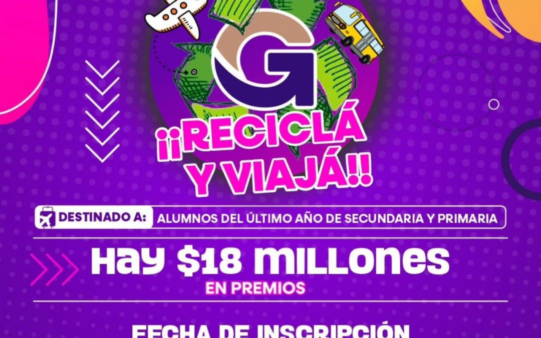 Están abiertas las inscripciones para la 4° edición de “Reciclá y Viajá”