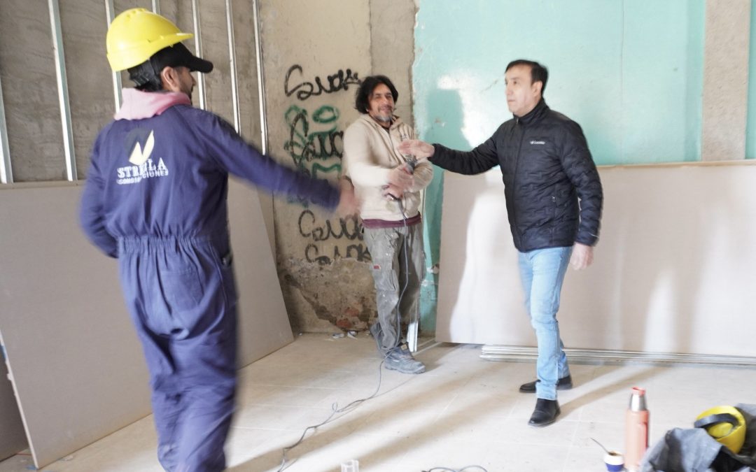 GRASSO SUPERVISÓ LA OBRA DEL ALBERGUE DEL GIMNASIO ROCHA: IMPORTANTE AVANCE Y PRÓXIMA A INAUGURAR