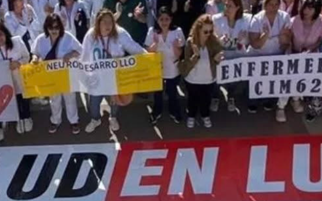 Paro en el Hospital Garrahan. Trabajadores se movilizan contra el veto de Javier Milei