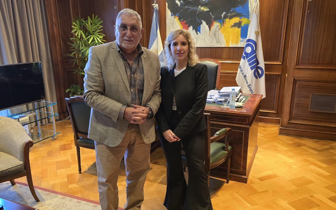 Moira Lanesan Sancho, diputada nacional electa, mantuvo una reunión de trabajo con Ricardo Diab, presidente de CAME