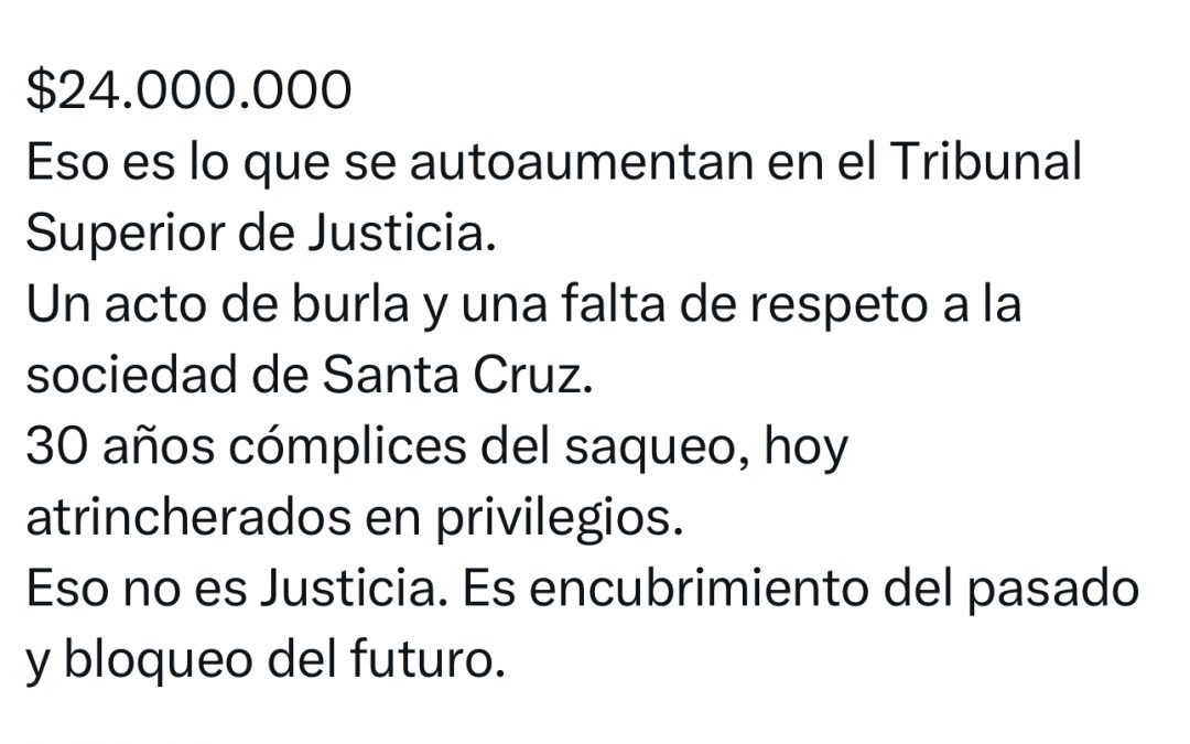 CLAUDIO VIDAL: “24 MILLONES SE AUTOAUMENTAN EN EL TSJ…ES UN ACTO DE BURLA PARA LA SOCIEDAD”