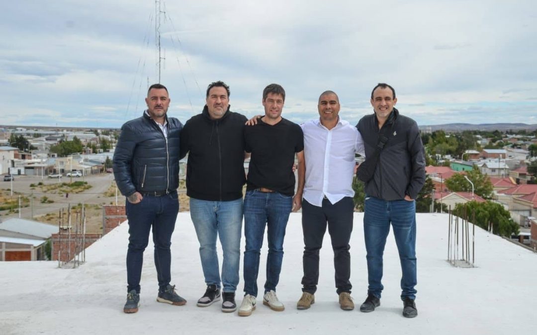 Rafael Güenchenen recorrió en Las Heras el avance de la nueva sede del SIPGER y del salón de usos múltiples