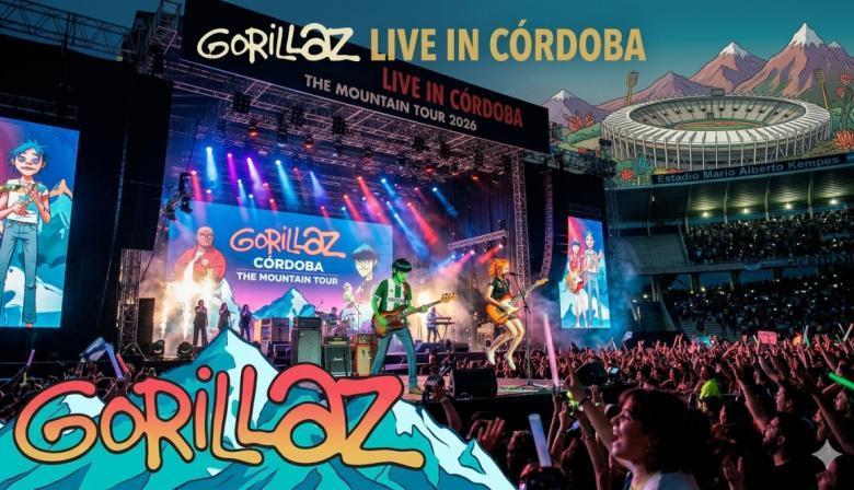 Gorillaz se presenta en Córdoba: este viernes 8 de mayo, la venta general de las entradas