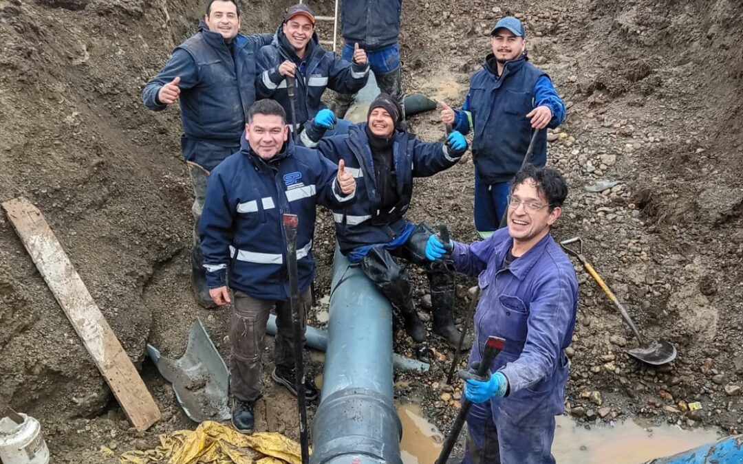 SPSE normalizó el servicio de agua potable en Ayres Argentinos y finalizó la reparación de la red en Río Gallegos