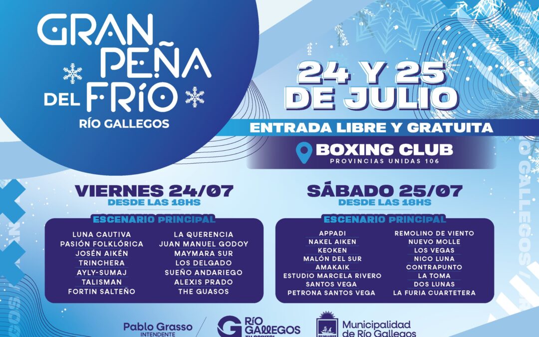 En Río Gallegos está todo preparado para la “Gran Peña del Frío”
