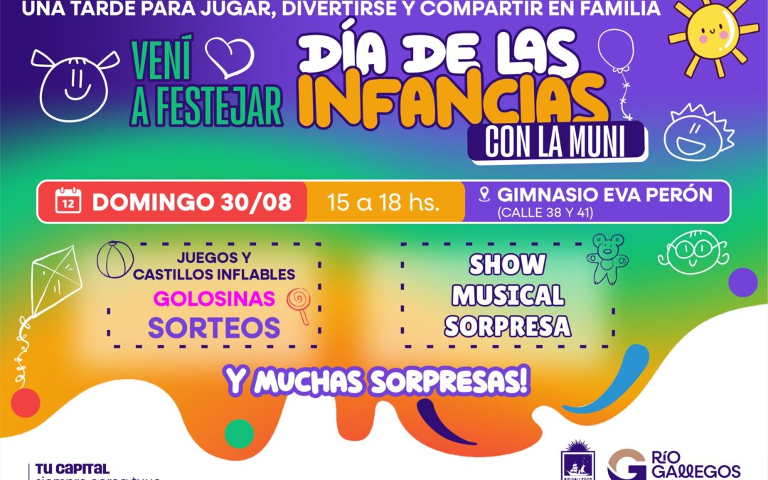 Festejos por el Día de las Infancias con la Municipalidad, con una tarde llena de juegos y diversión